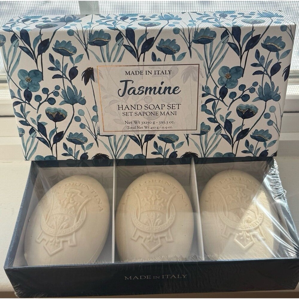 La Florentina Jasmine Italian Fragranced Soap 3 x 150 g set